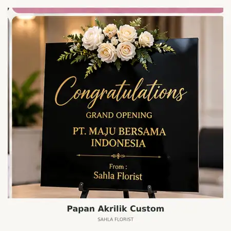 Papan Bunga Akrilik Kepahiang
